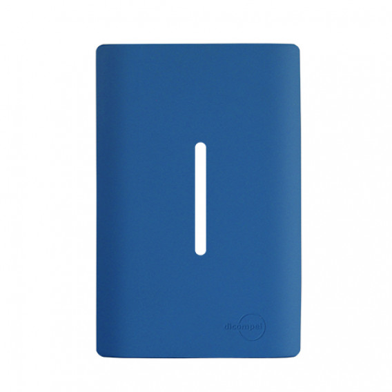 Placa p/ 1 Interruptor Vertical 4x2 - Novara Azul Fosco